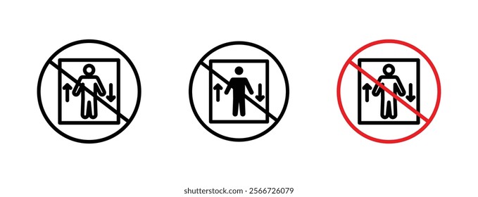 No elevator signs vector collection pack