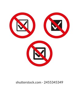 No email allowed icon. Prohibited message symbol with red slash. Forbidden mail sign for secure areas.