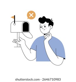 No Email Ilustraciones modernas. Archivo de Eps 10 sobre fondo transparente