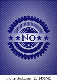 No emblem with denim texture