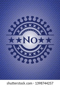 No emblem with jean texture. Vector Illustration. Detailed.