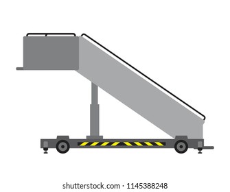 No Engine Airport stair truck Vector and illustration