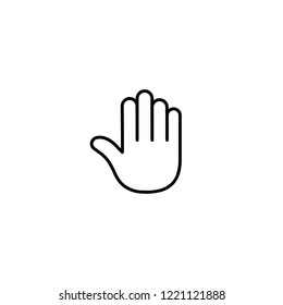 no enter sign line black icon on white background