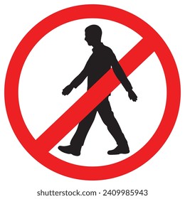 No Entrance and exit sign. Open Close door inside No symbol. Man walking in and out. Stop sign hand image. Login, logout, register, password, VIP entrance, key, lock or exit vector illustrations.