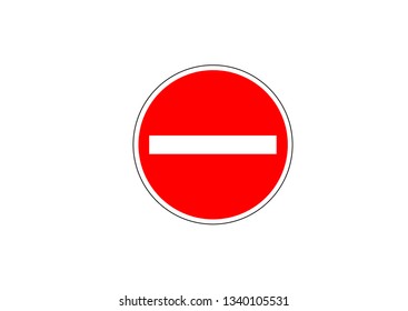 No entry of all vehicles on road sign. 