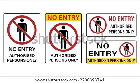 No Entry Authorised Persons Only, Prohibition Sign, Unauthorised Person Not Allowed Vector Art Illustration, No, Do Not Sign, Circle Backslash Symbol,