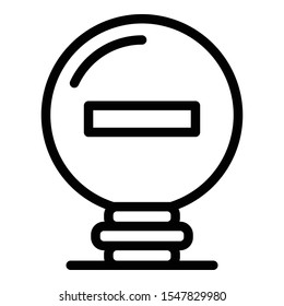 No entry bulb icon. Outline no entry bulb vector icon for web design isolated on white background