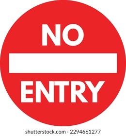 
no entry circle icon . no entry road sign vector . traffic sign