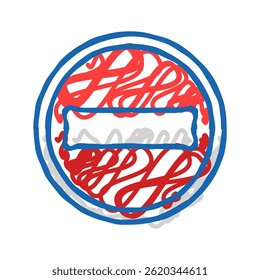 no entry doodle icon sketch vector. no entry sign. isolated symbol illustration