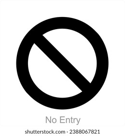 Ningún concepto de icono de entrada y prohibido
