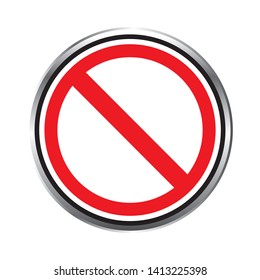 No entry. Forbidden icon isolated on white background. Forbidden icon in trendy design style. Forbidden vector icon modern and simple flat symbol for web site, mobile app, UI. Do Not Enter Street Sign