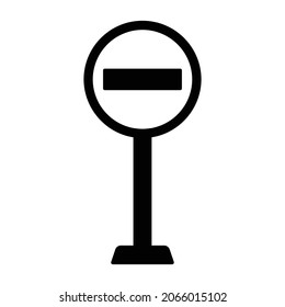 No entry Glyph Style vector icon which can easily modify or edit 