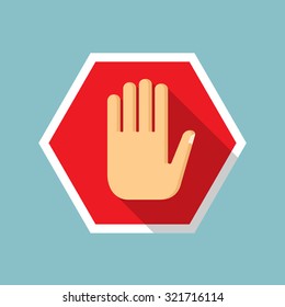 No entry hand icon