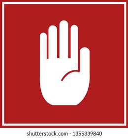 No entry hand sign 