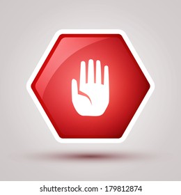 No entry hand sign 