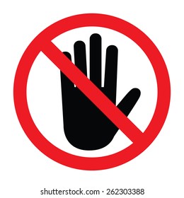 No Entry Hand Sign