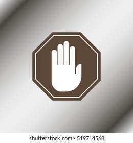 No entry hand sign.