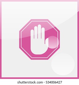 No entry hand sign.