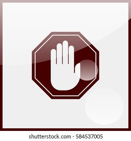 No entry hand sign.