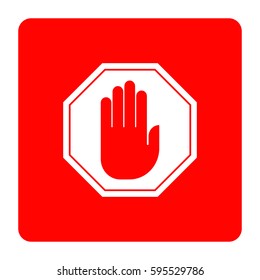 No entry hand sign.