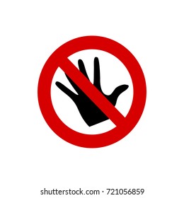 No entry hand sign