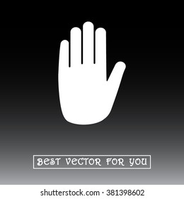 No entry hand sign icon, vector illustration. Flat design style 