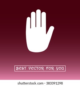 No entry hand sign icon, vector illustration. Flat design style 