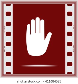 No entry hand sign icon, vector illustration. Flat design style 