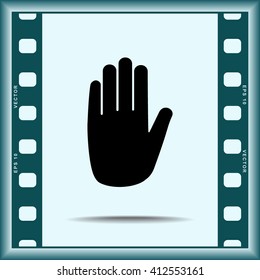 No entry hand sign icon, vector illustration. Flat design style 