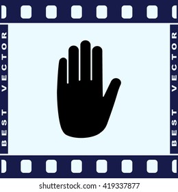 No entry hand sign icon, vector illustration. Flat design style 