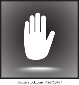 No entry hand sign icon, vector illustration. Flat design style 