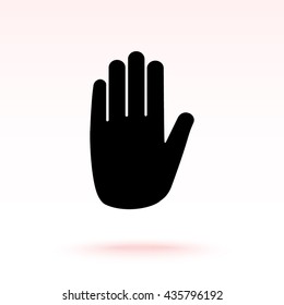 No entry hand sign icon, vector illustration. Flat design style 