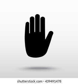 No entry hand sign icon, vector illustration. Flat design style 