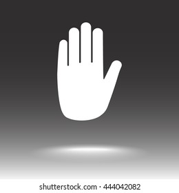 No entry hand sign icon, vector illustration. Flat design style 