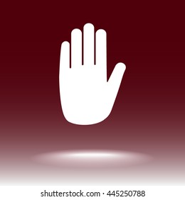No entry hand sign icon, vector illustration. Flat design style 