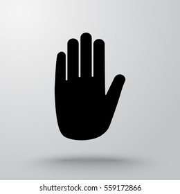 No entry hand sign icon, vector illustration. Flat design style 