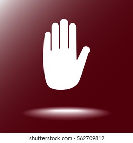 No entry hand sign icon, vector illustration. Flat design style 