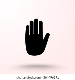No entry hand sign icon, vector illustration. Flat design style 