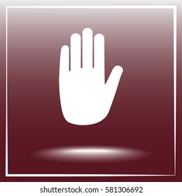 No entry hand sign icon, vector illustration. Flat design style 