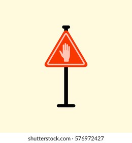 No entry hand sign, traffic symbol