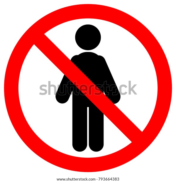 No Entry No Humans Allowed Sign Stock Vector (Royalty Free) 793664383