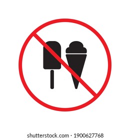 Kein Eintrag Symbol-Lebensmittel verboten, flache Design-Illustration
