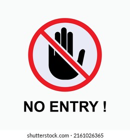 No Entry Icon. Forbidden Access Symbol - Vector.