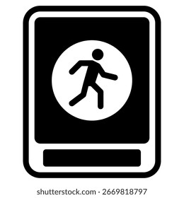 Nenhum ícone de entrada com um sinal proibido e uma figura de pessoa.