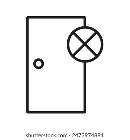 No Entry Icon Ideal for Safety and Restriction Signs