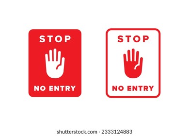 No entry icon sign vector design red color