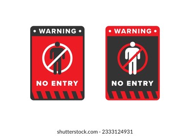 No entry icon sign vector design red color