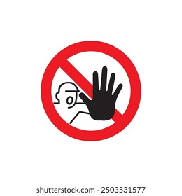 Vector de símbolo de símbolo de no entrada