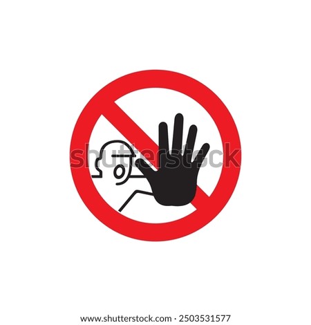 no entry icon symbol sign vector