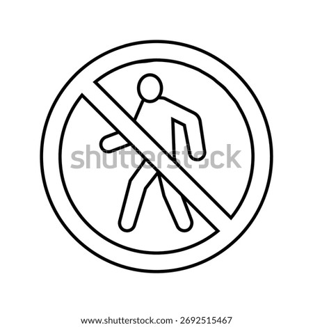 no entry information line icon vector. no entry information sign. isolated contour symbol black illustration